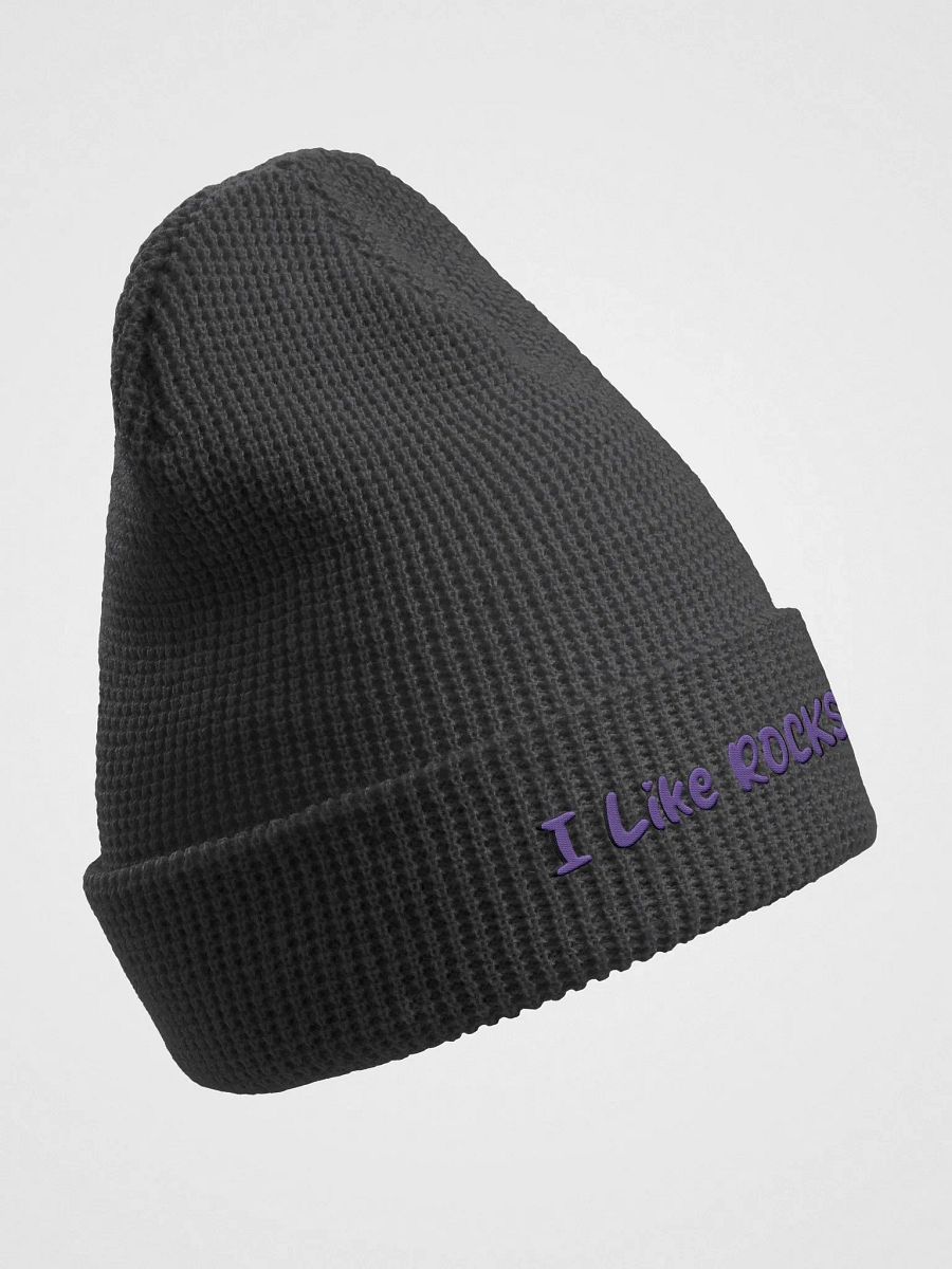 I Like Rocks Waffle Beanie product image (3)