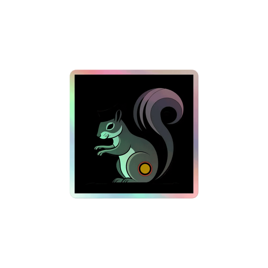 Whimsical Squirrel Top Hat Sticker Set product image (1)