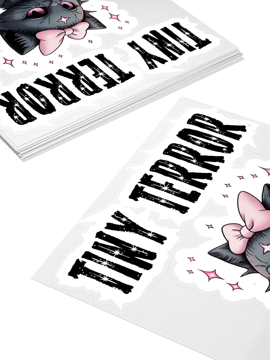 Tiny Terror Kiss Cut Stickers - With Words product image (10)