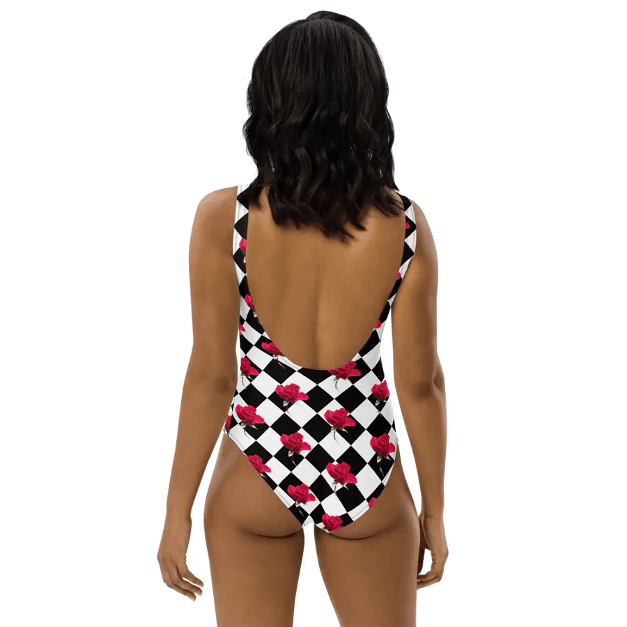 Rosy one-piece {black and white} product image (3)