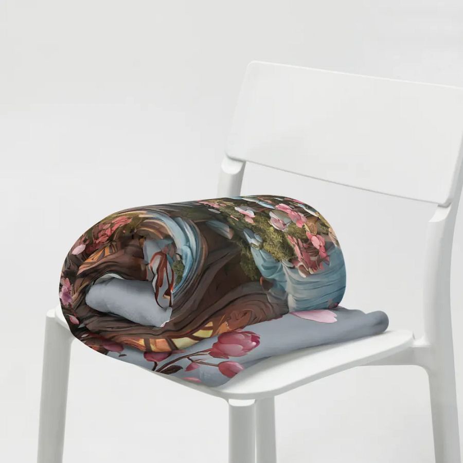 The floral hut design throw blanket product image (19)