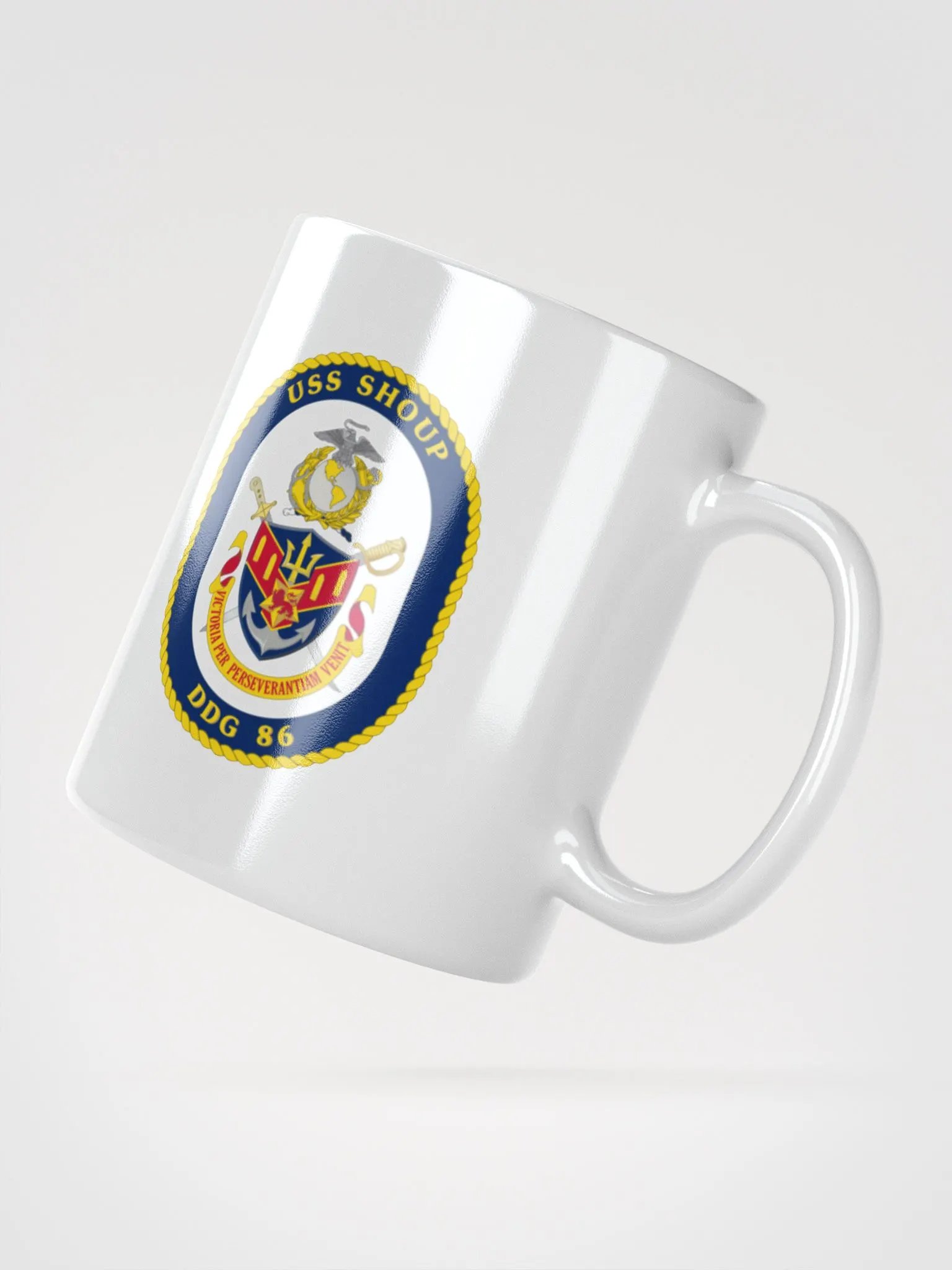 USS Shoup DDG 86: White Coffee Cup product image (2)