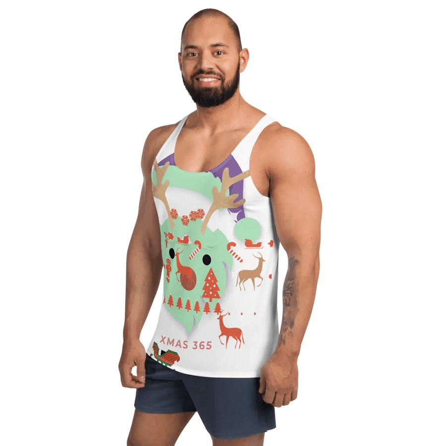 Grinch-Inspired Gangster Christmas Face Tattoo Sweater – Vintage Retro Digital Download product image (2)