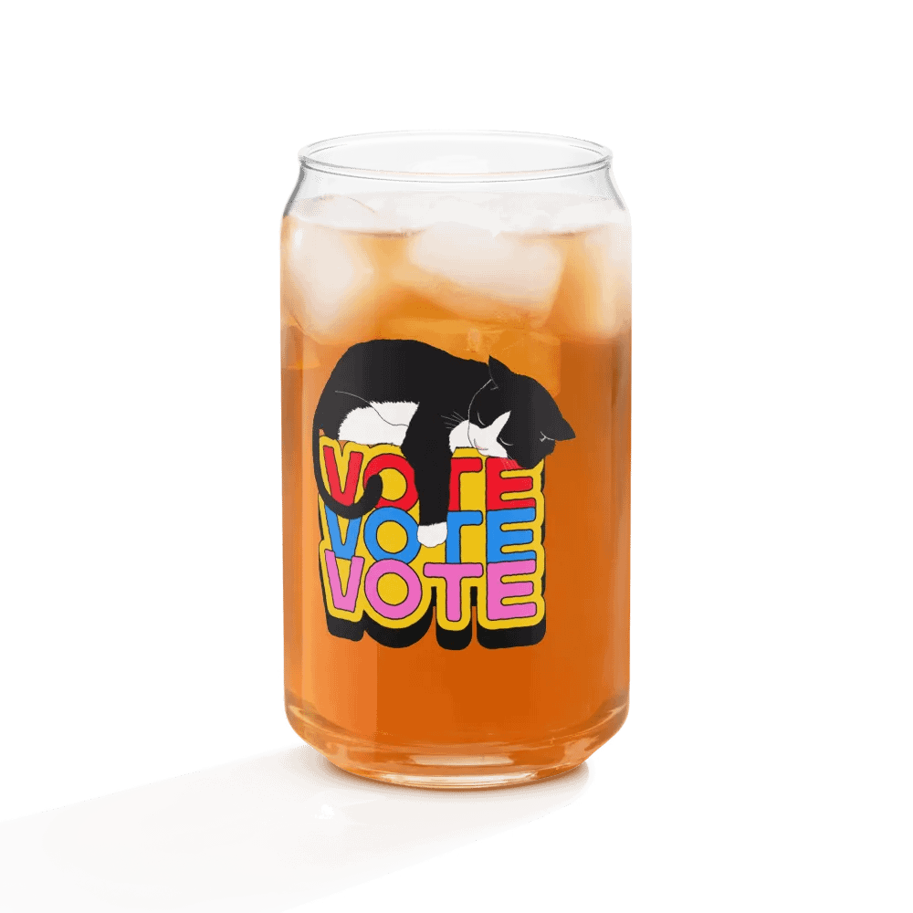 Slumbering Cat Vote Can-Shaped Glass product image (8)