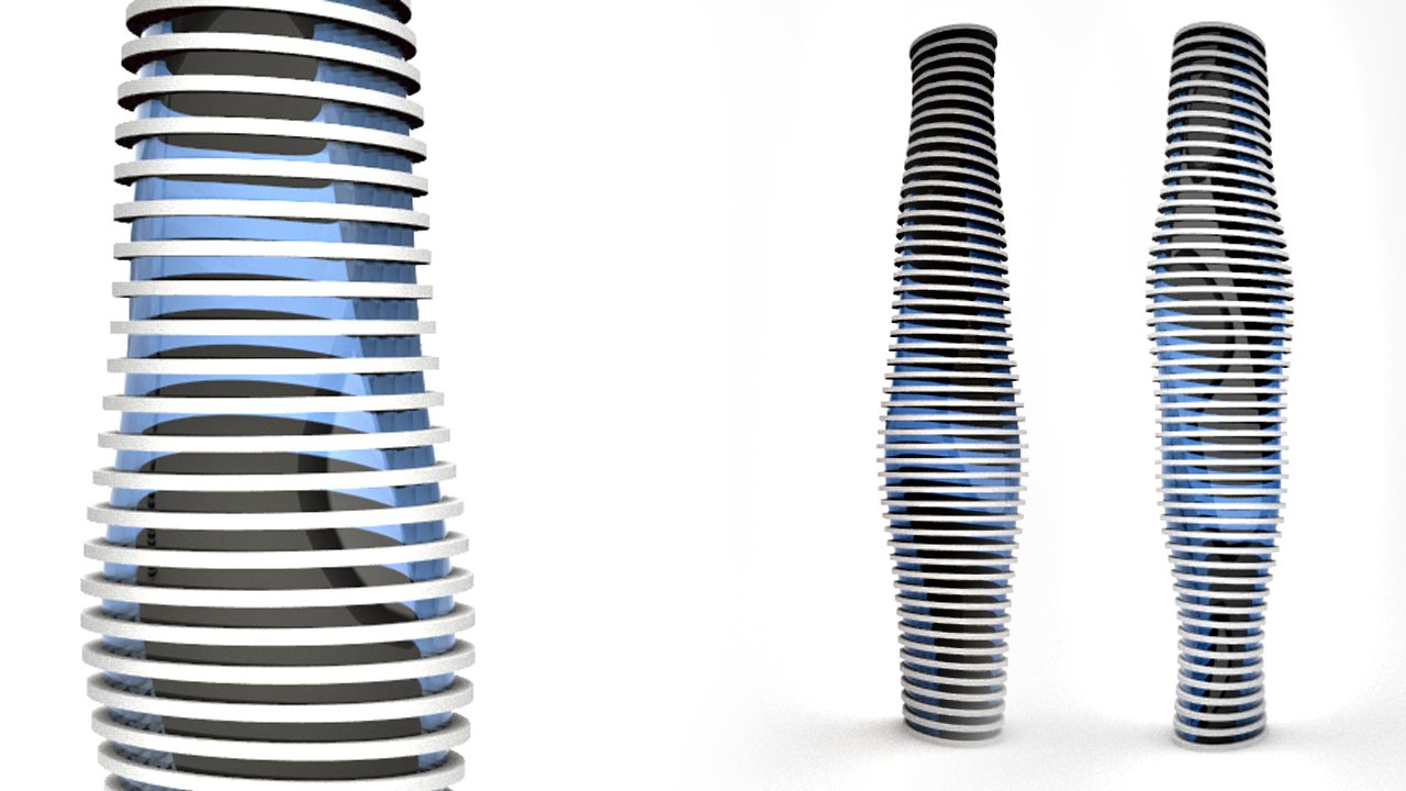 Aqua Towers Parametric Design Grasshopper Rhino Files Download product image (7)