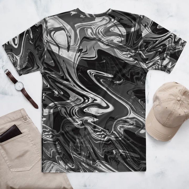 Black and White Swarm Pattern Urban Design T-Shirt product image (1)