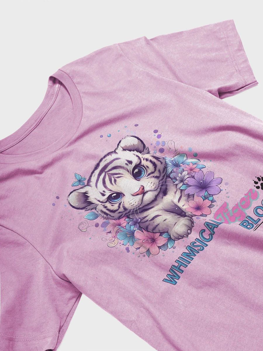 Whimsical tiger bloom design _Bella+Canvas Super Soft t-shirt product image (3)