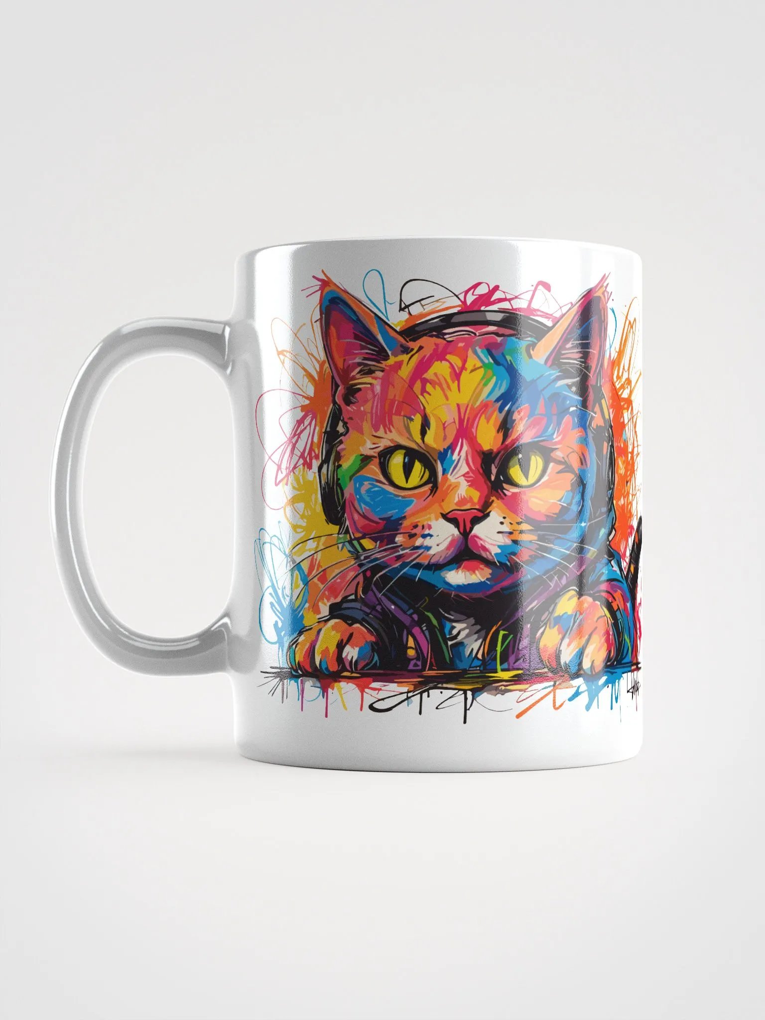 Graffiti Scribbles Cat 7 , Mug product image (11)