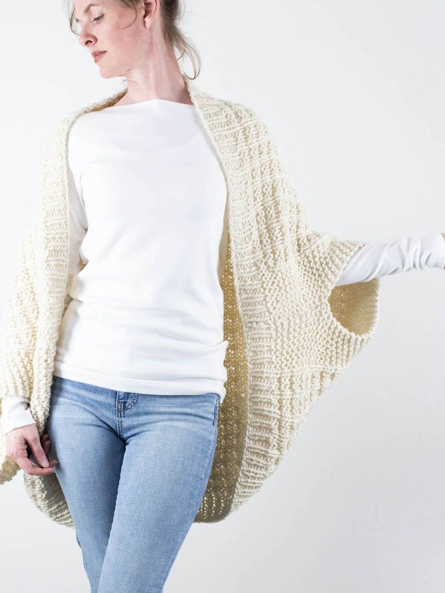 Fun & Squishy Shrug Knitting Pattern - Foxfire product image (3)
