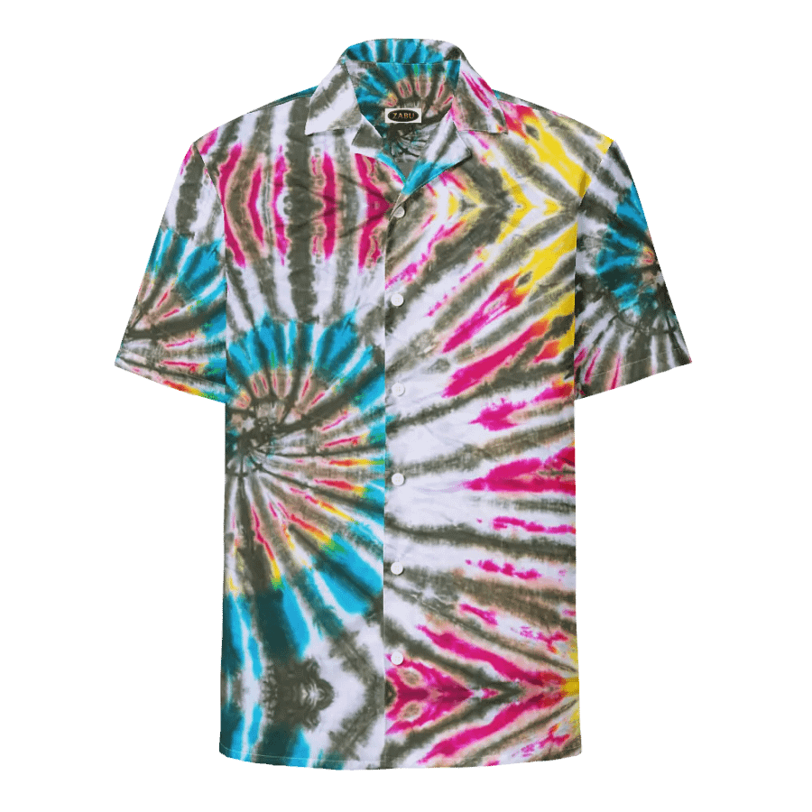 Cosmic Burst Tie-Dye Hawaiian Shirt product image (1)
