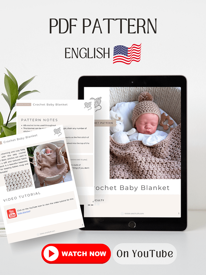 Crochet Pattern: Easy Baby Blanket product image (2)