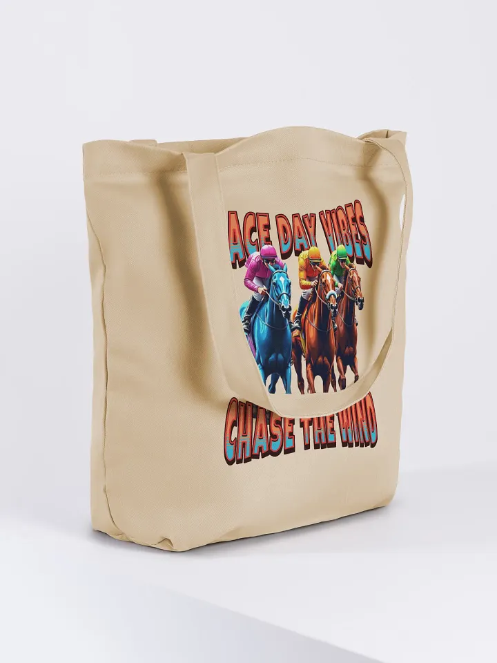 Race Day Vibes Chase The Wind Horse Racing Eco-Friendly Tote Bag product image (4)