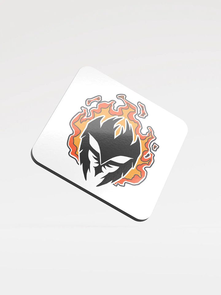 Mask Icon v2 (Black) Coaster (White) product image (1)
