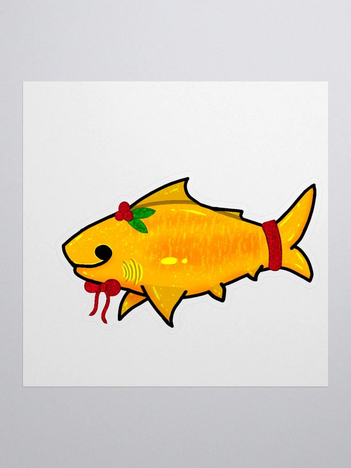 Whale Shark Holiday Mistletoe Sticker product image (2)