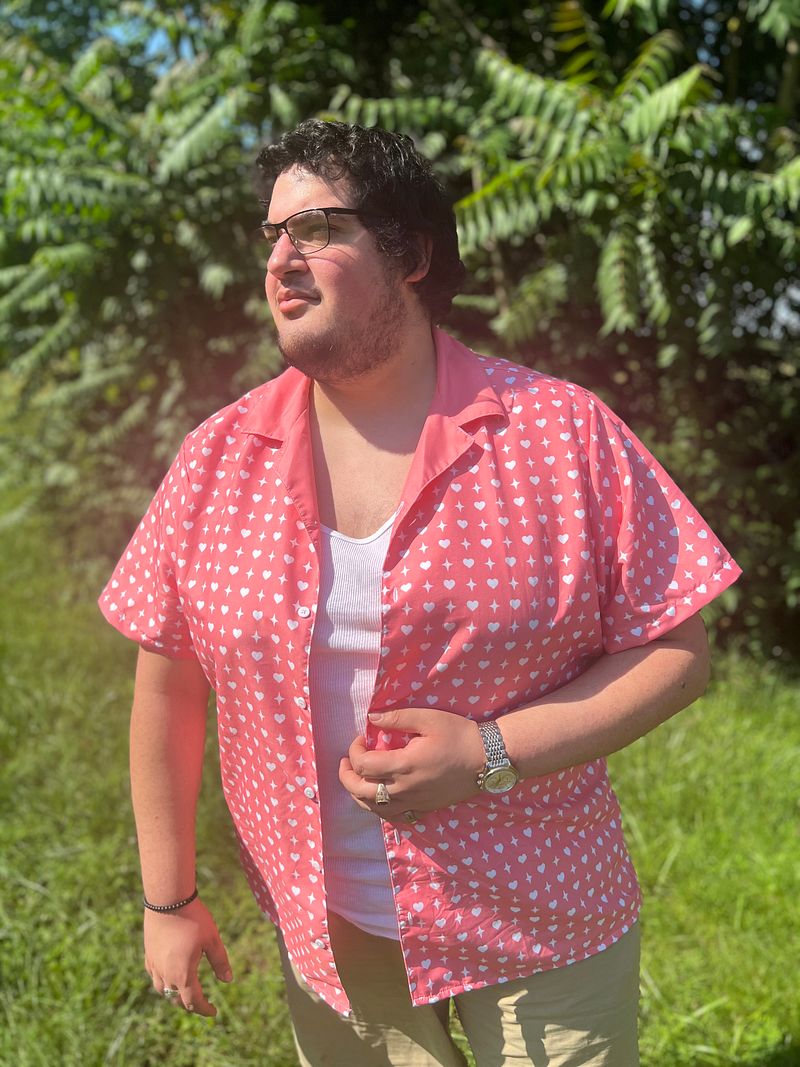 Swoodeasu 3-Star Patterned Hawaiian Shirt