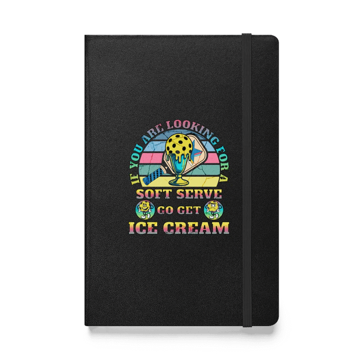 Soft Serve Go Get Ice Cream Pickleball Retro Hardcover Notebook product image (1)