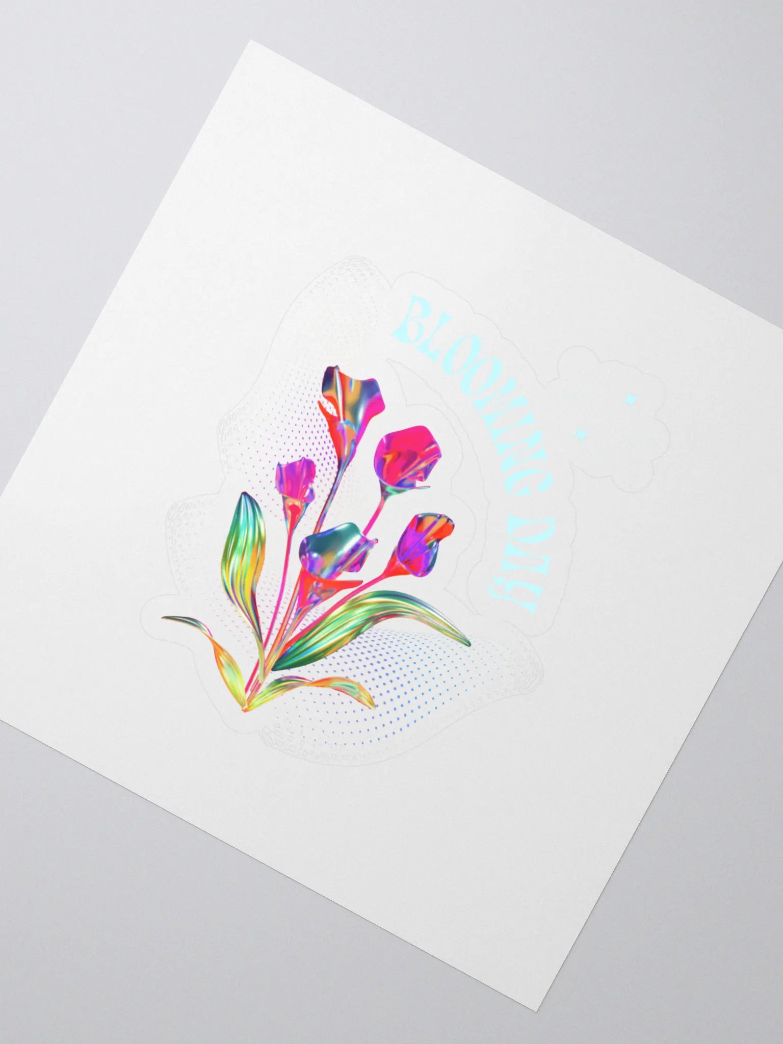 Psychedelic Blooms Kiss Cut Stickers product image (2)
