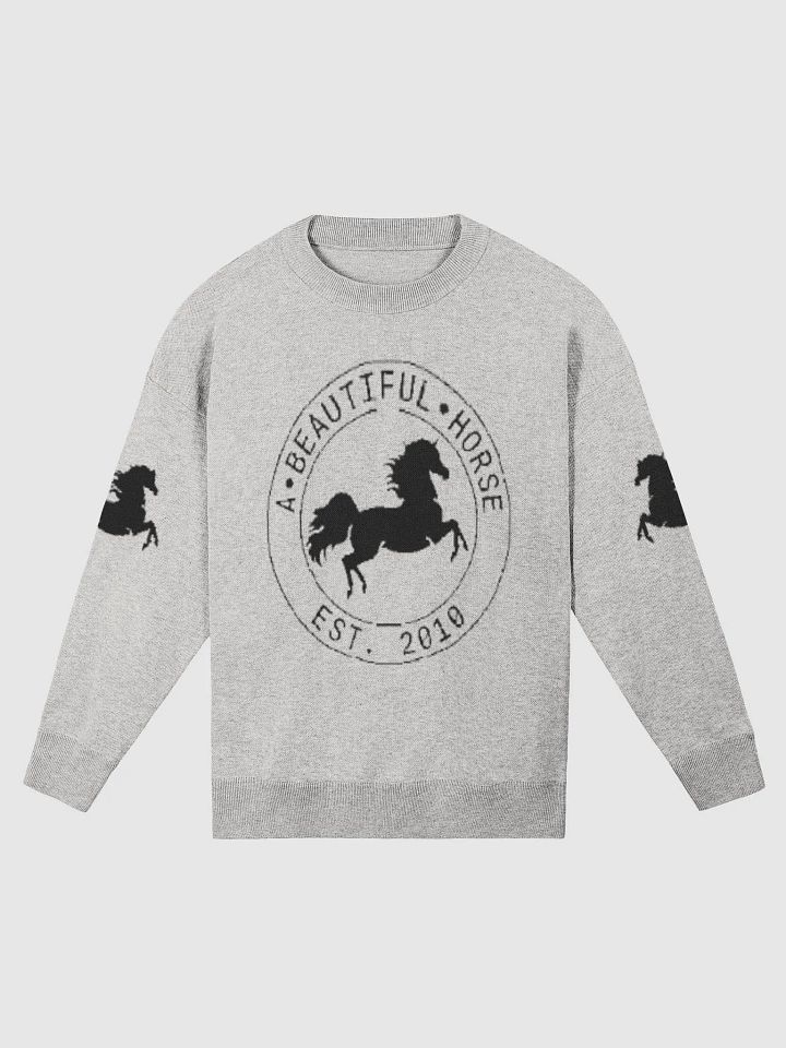 A Beautiful Horse™ Ivory Arabian Knitted Crewneck Sweater product image (1)