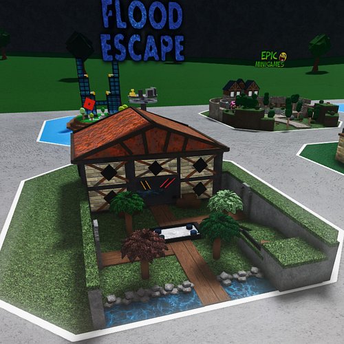 Flood Escape Built Miniature on Bloxburg! 🌊 

This is the first and currently only mini build I’ve built to have an interior....