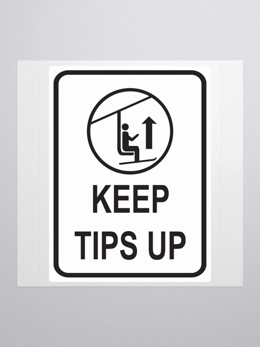 Keep Tips Up - Kiss-Cut Silhouette Sticker product image (1)