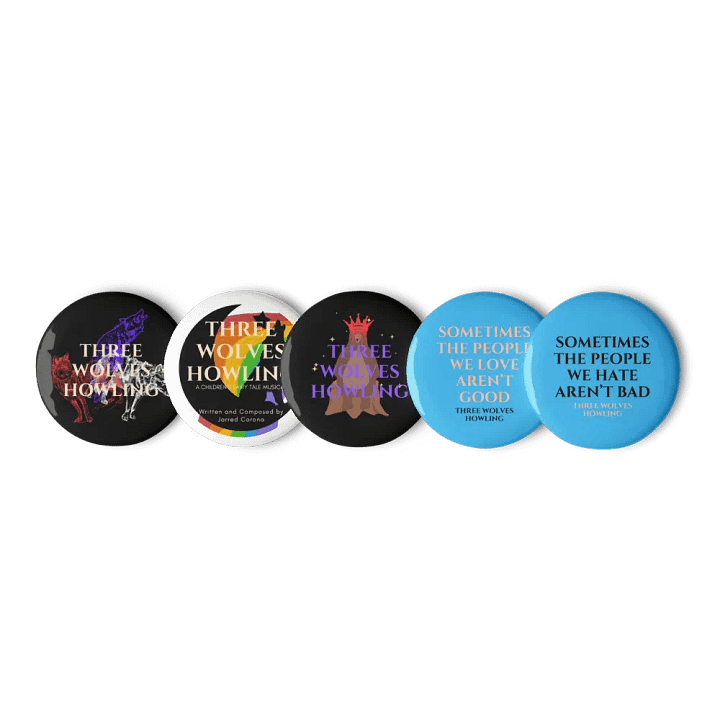 Three Wolves Howling musical pins product image (1)