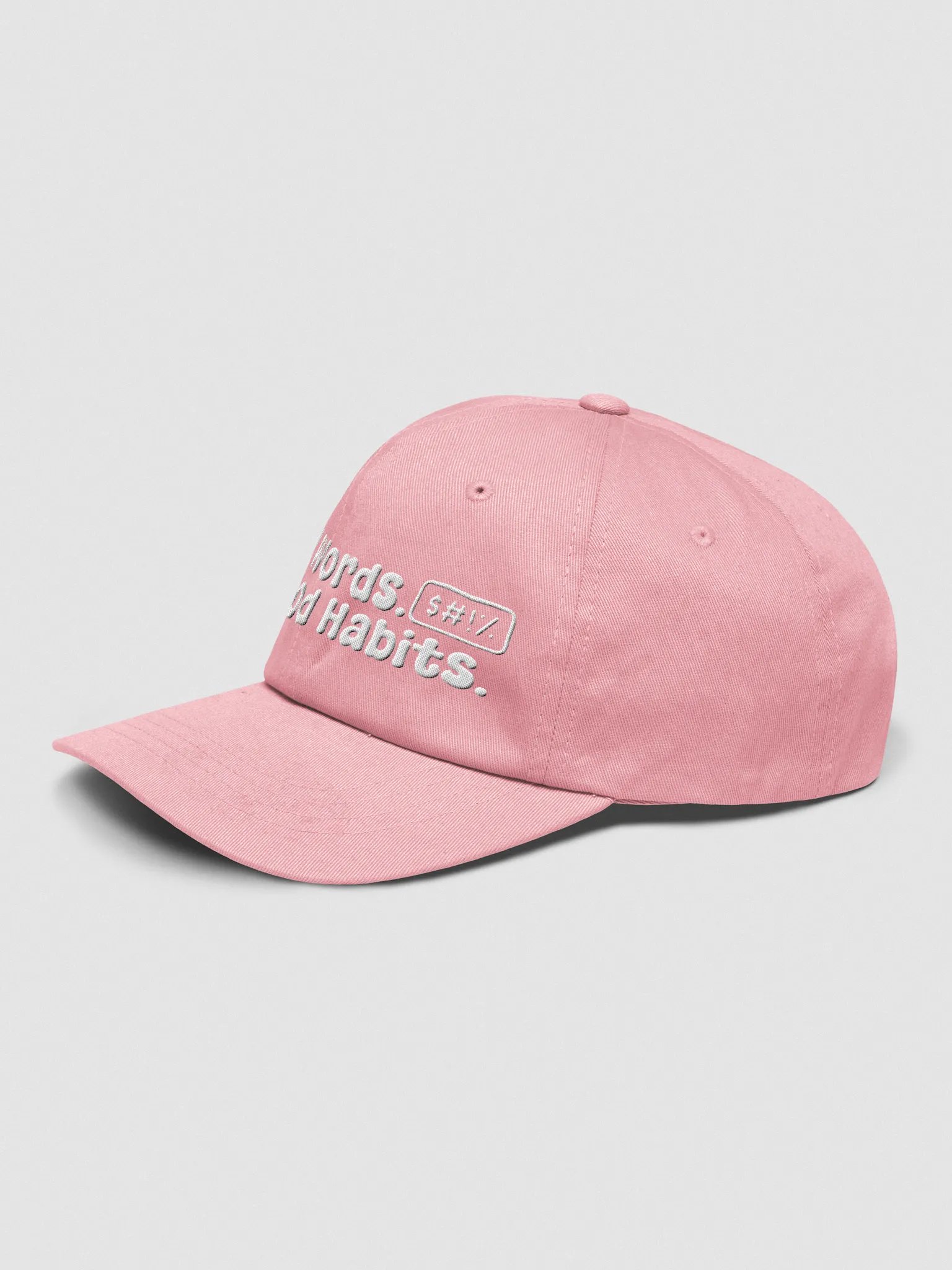 Bad Words Good Habits PASTEL PINK Dad Cap! product image (3)