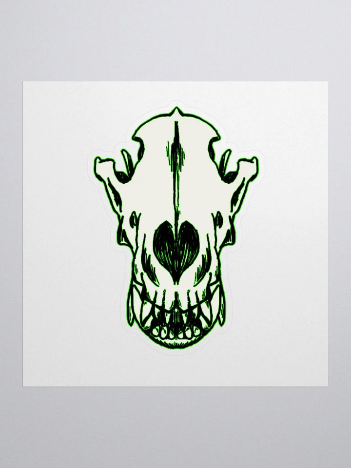 Neon Wolfskull Sticker product image (1)