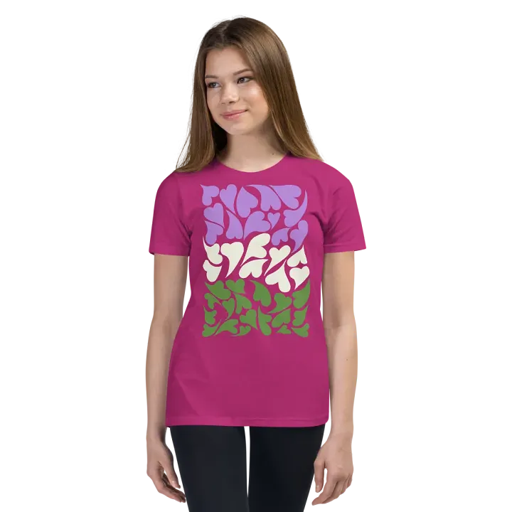 Nestled PRIDE Genderqueer T-shirt (Youth) product image (18)