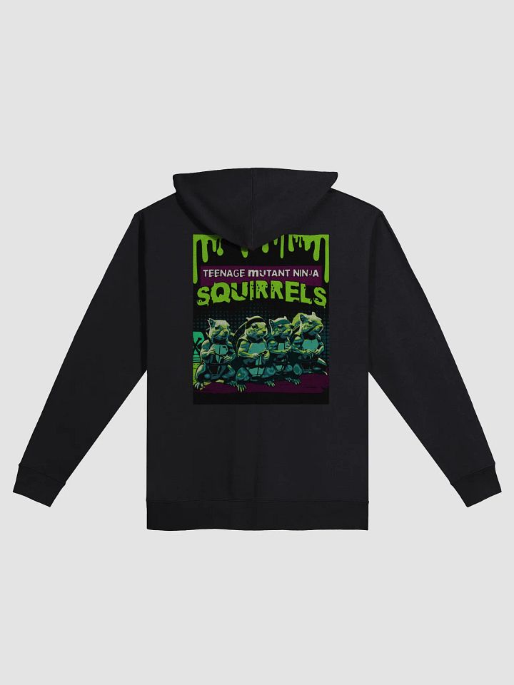 REALLY COOL ZIP UP- IMAGE ON BACK Ninja Squirrel Fleece Zip-Up Hoodie product image (2)