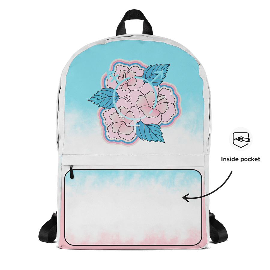 LGBTQIAP2S+ 2025, Trans Flower with Symbol, Backpack product image (5)