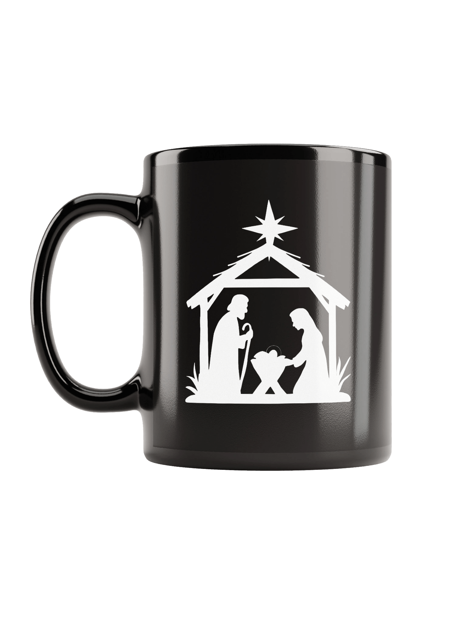 Nativity Scene Christmas Mug – Holy Family Silhouette – Christian Faith Gift product image (11)