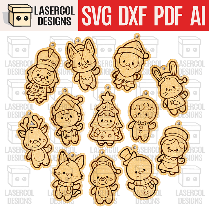 Christmas Ornaments - Laser Cut Files product image (1)