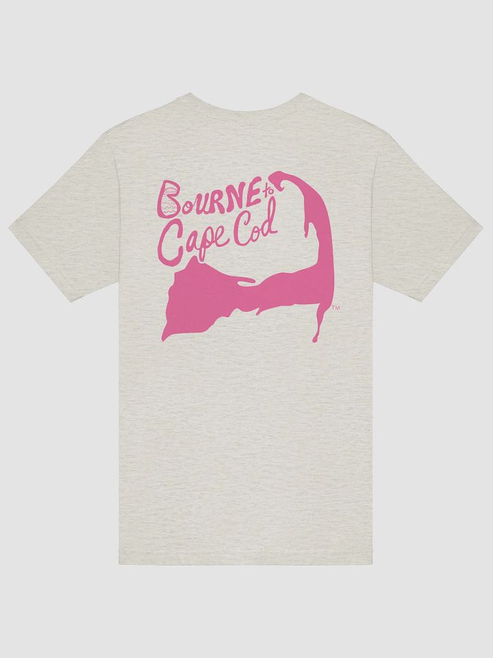 Men's | BOURNE to Cape Cod™ | Supersoft T-Shirt by Bella+Canvas | Brilliant Rose Pink Logo on Light Neutrals product image (21)