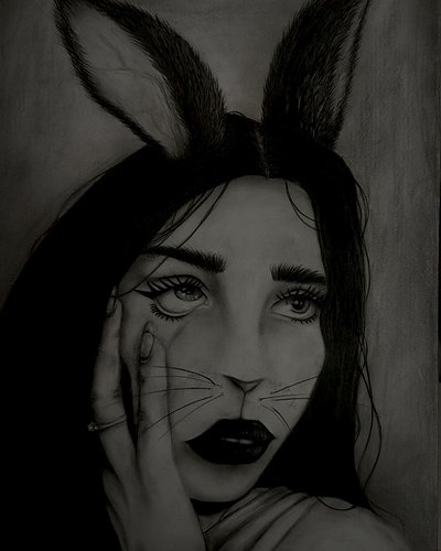 I made myself the easter bunny! 🐰
BE KIND😭🫵 its my first attempt at a self portrait with charcoal. We jumped out of our comfo...