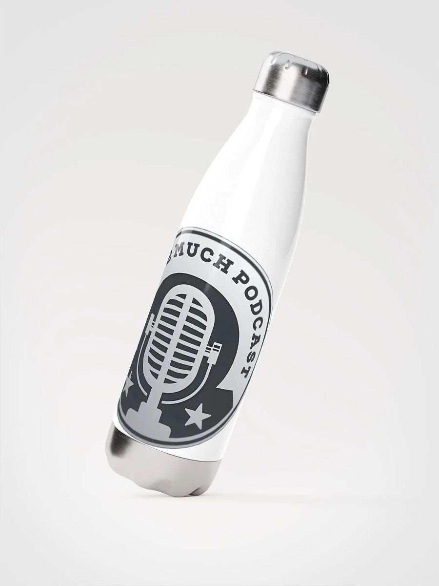 Never 2 Much Podcast Vintage Mic Podcast Stainless Steel Bottle product image (2)