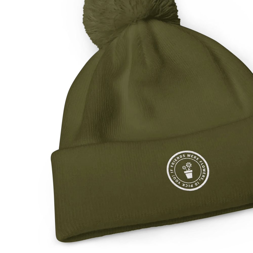 If Friends Were Flowers Pom Pom Beanie (Olive) product image (7)