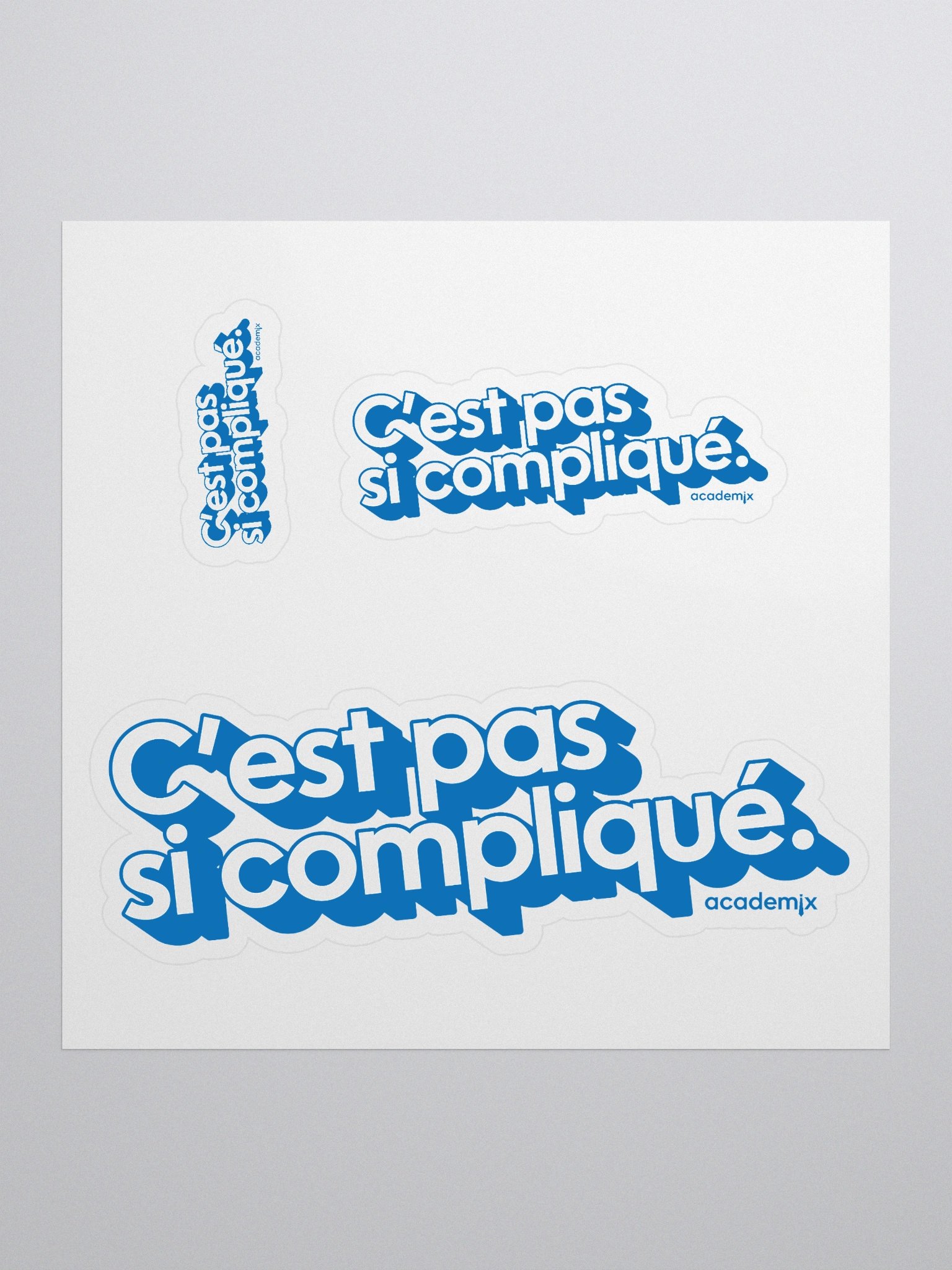 Sticker C'est pas si compliqué. Bleu product image (1)