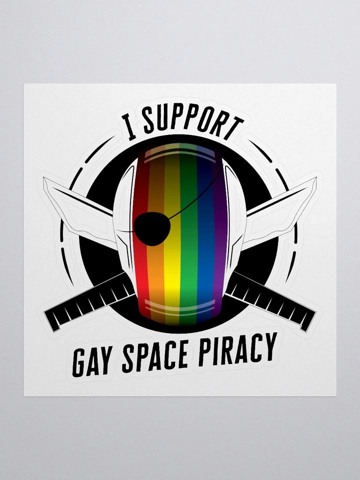 Gay Space Piracy Kiss Cut Stickers product image (1)