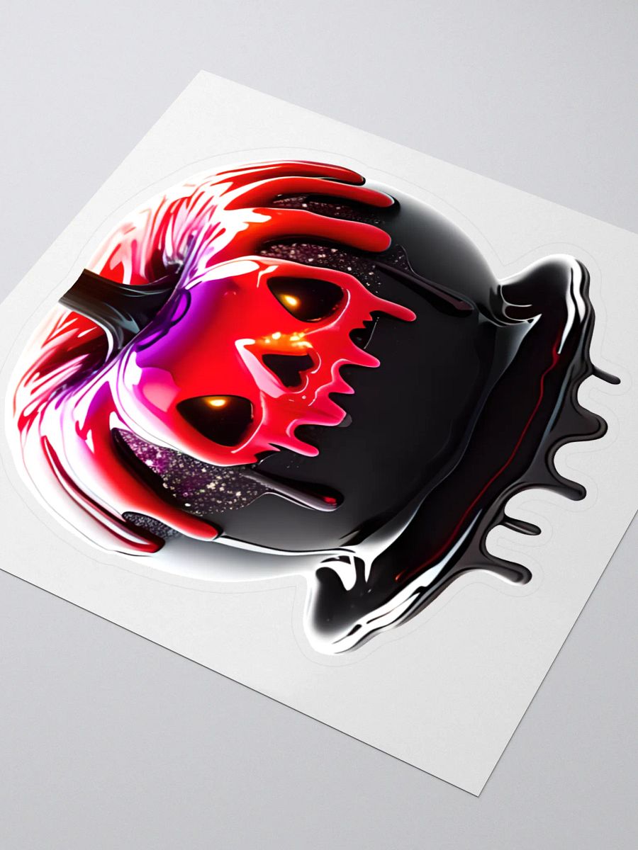 Skull Poison Apple Kiss Cut Sticker product image (3)