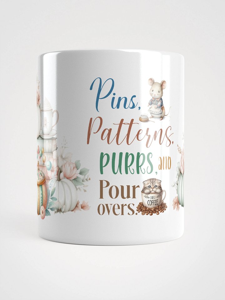 Autumnal Delights Pins Patterns Purrs Coffee Mug product image (2)