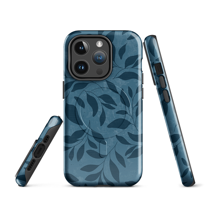 Midnight Foliage Blue MagSafe Tough Case for iPhone product image (2)