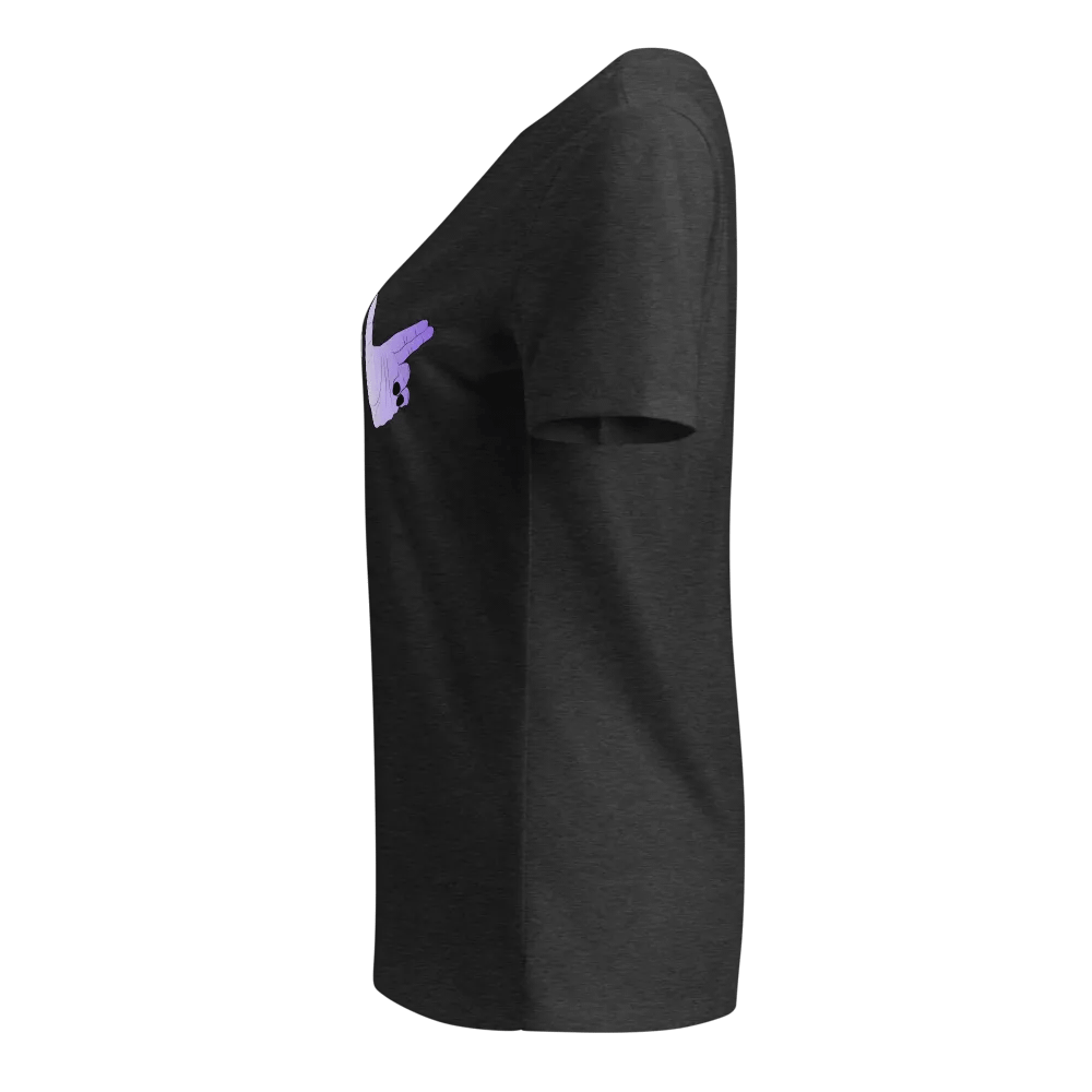 Finger Guns (enby flag) V Neck product image (13)