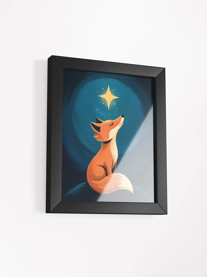 Fox Gazing at Star Framed Print | Whimsical Animal Wall Art product image (2)