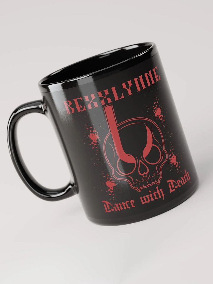 DANCE WITH DEATH BLACK GLOSSY MUG product image (1)