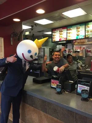 Jack goes to Jack in the Box! #halloween #costume #funny #jackinthebox @Jack in the Box 