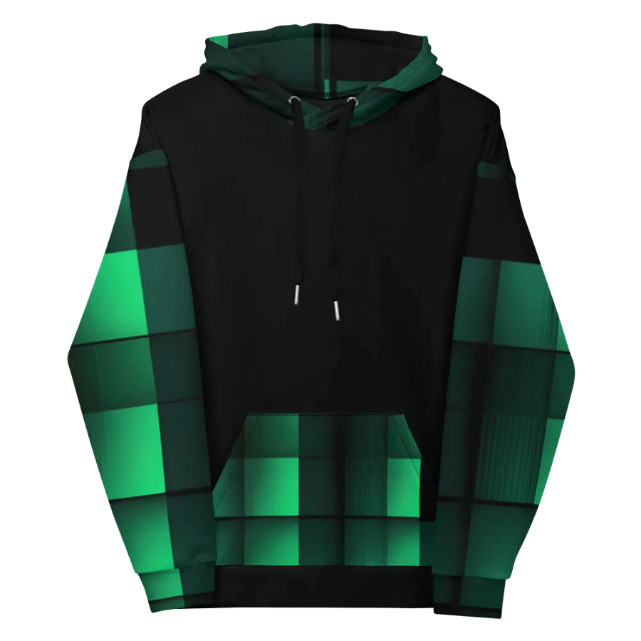 Black And Green Squares Unisex Hoodie product image (12)