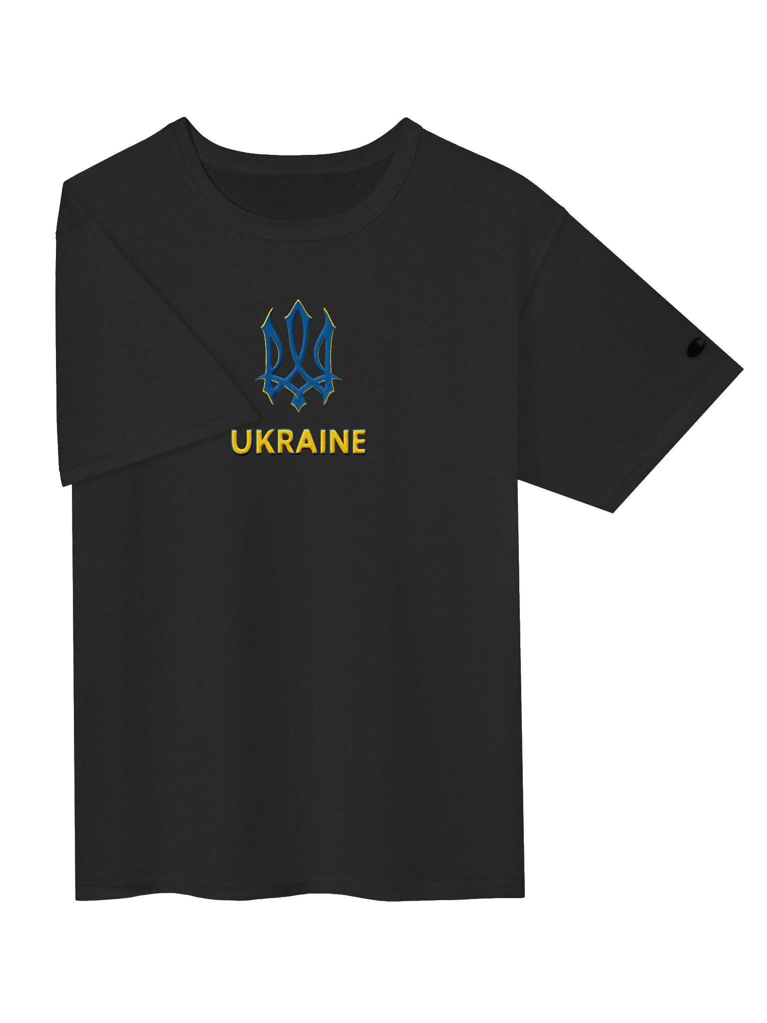 Ukraine Trident Blue Yellow Ukrainian Coat Arms Official Symbol | Champion Relaxed-Fit T-Shirt | Embroidered product image (3)