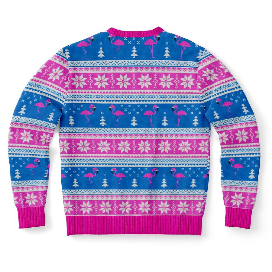 "Fa La La La Mingo" Christmas Sweatshirt | Funny Flamingo Santa Pool Float | Tropical Holiday Sweater | Beach Christmas Winter Outfit product image (10)