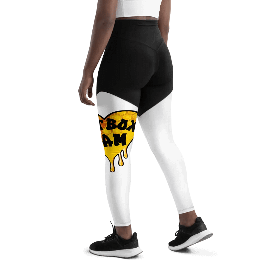 HOT BOX FAM GOLD HONEY COMB LOGO SPORT LEGGINGS product image (8)