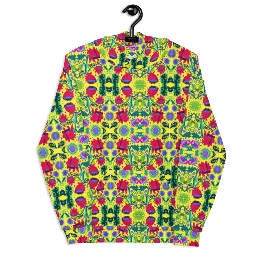 Abstract Poppy Flowers Unisex All Over Print Pull Over Hoodie product image (10)